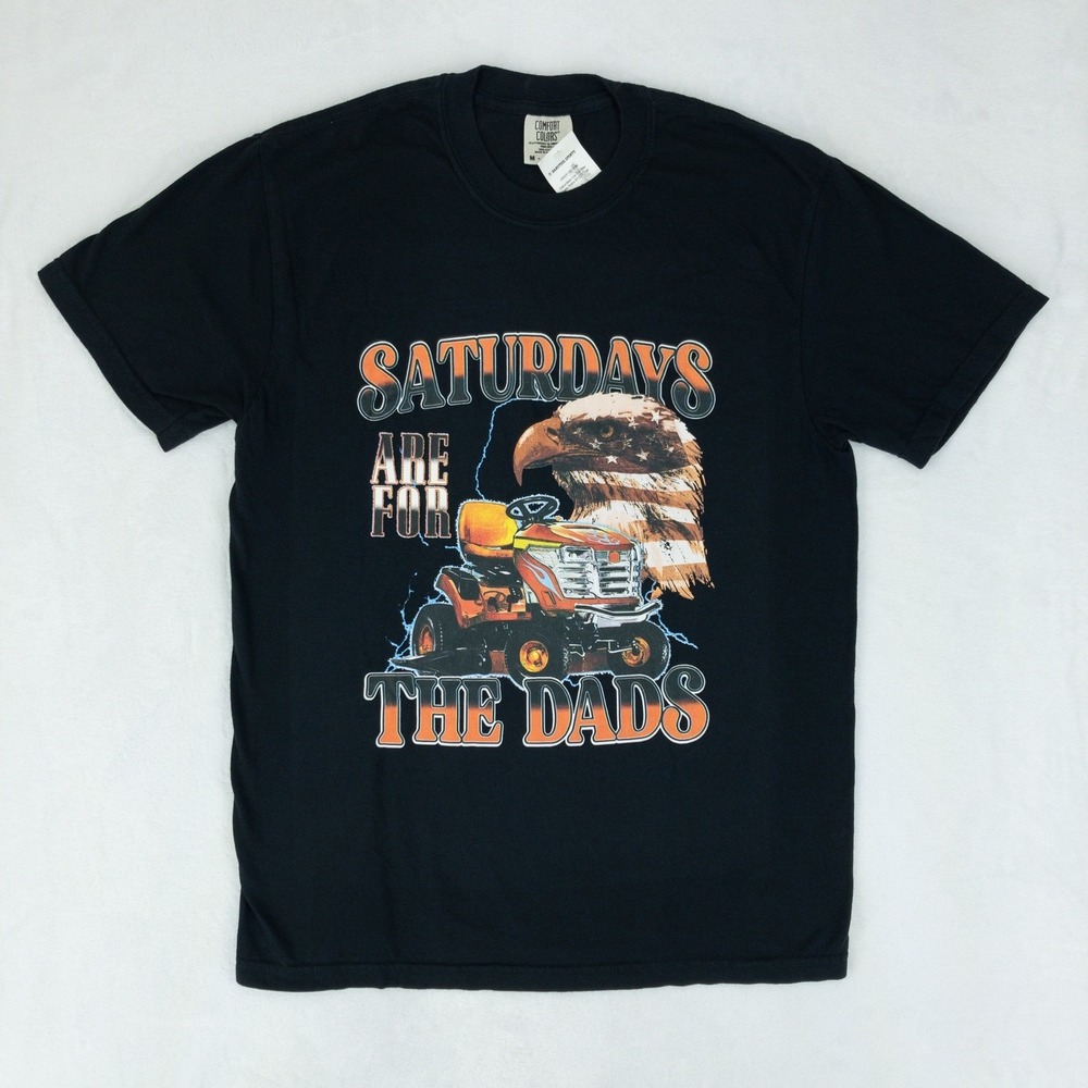 Barstool Sports T-Shirt Mens Medium Black‎ Saturdays Are For The Dads Retro Tee